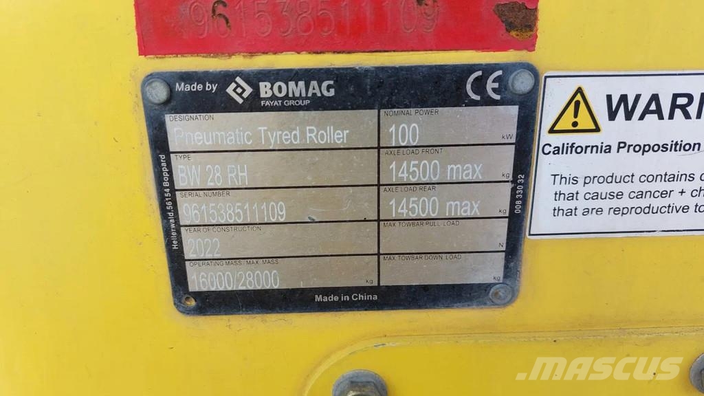 Bomag BW28RH Rodillos sobre neumáticos