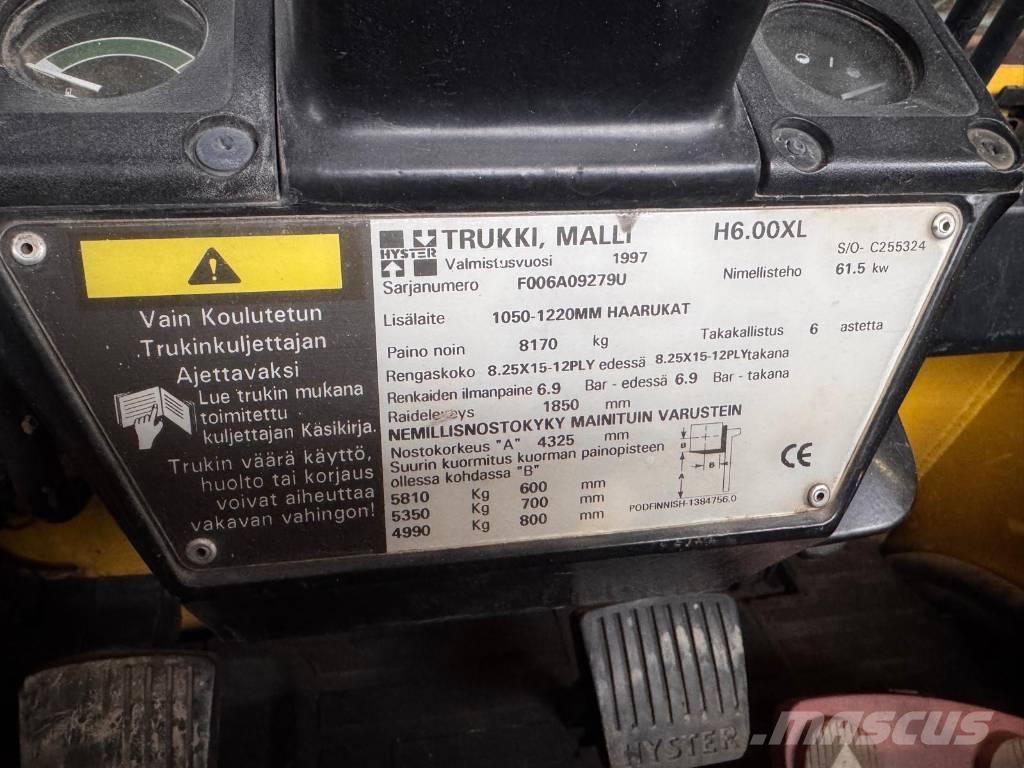 Hyster 6.00 XL Dizel forkliftler