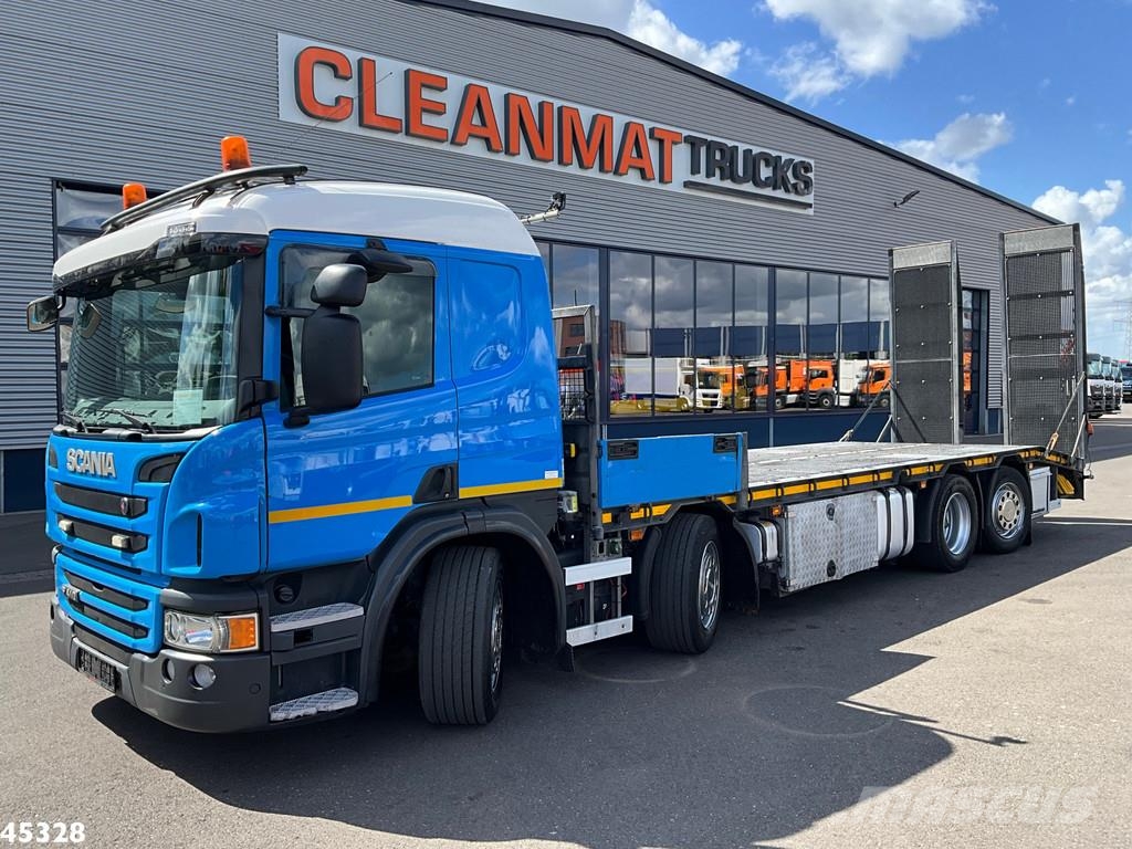 Scania P 410 8x2 Euro 6 Retarder Autotransporter met hydr Автовозы