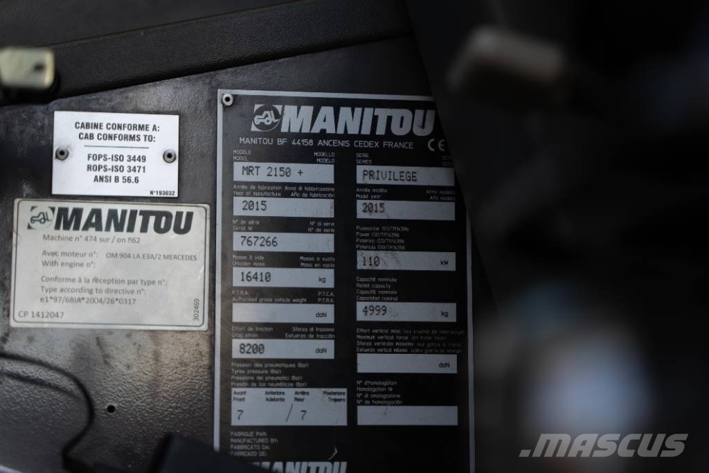 Manitou MRT 2150 Τηλεσκοπικοί ανυψωτές