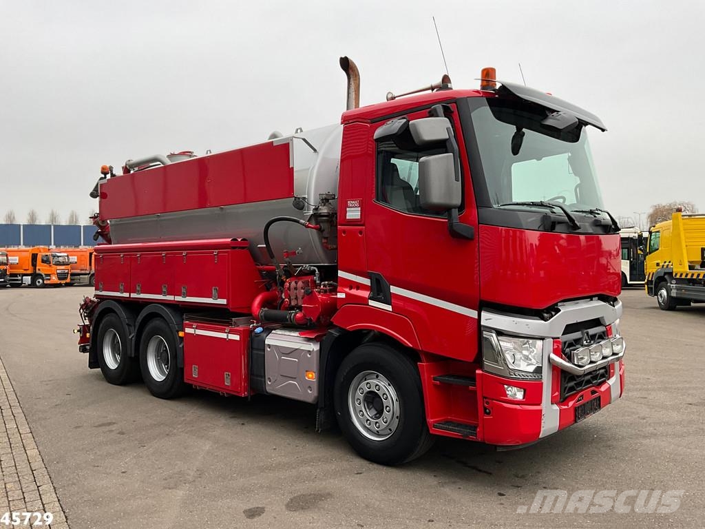 Renault C 460 6x4 Euro 6 Hogedruk Spoelwagen Just 195.397 Комбі/Вакуумні вантажівки
