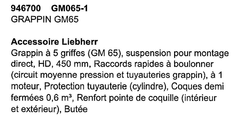 Liebherr Pince de Tri LIEBHERR GM-65 Grapples