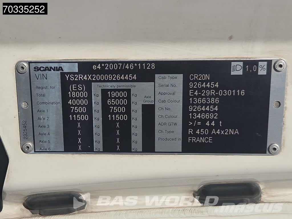 Scania R450 R 4X2 Retarder ADR 2x Tanks Standklima ACC Al Sattelzugmaschinen
