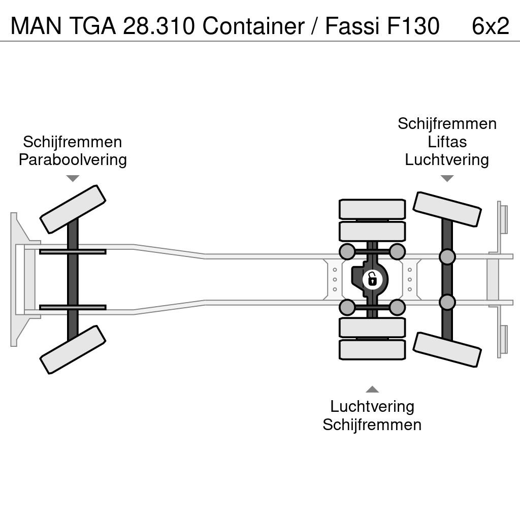 MAN TGA 28.310 Container / Fassi F130 Camion ampliroll