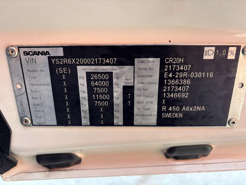 Scania R 450 6x2 RETARDER / DOUBLE BOGIE Ťahače