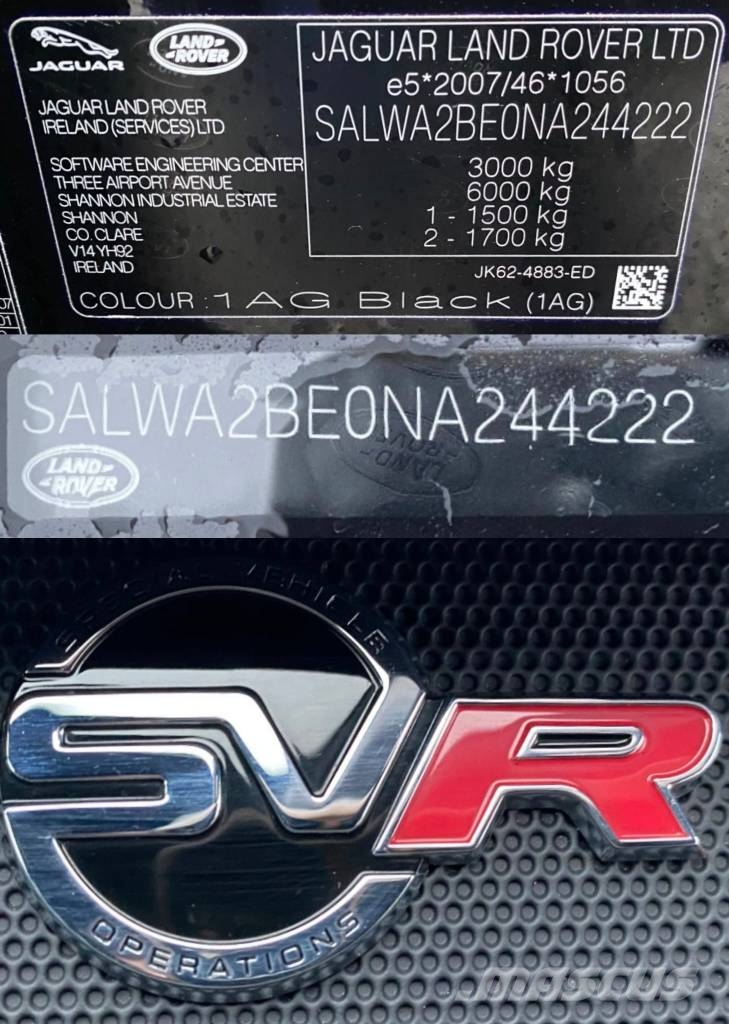 Land Rover Range Rover Sport SVR 575 5.0i 1er Main endommagée Sõiduautod