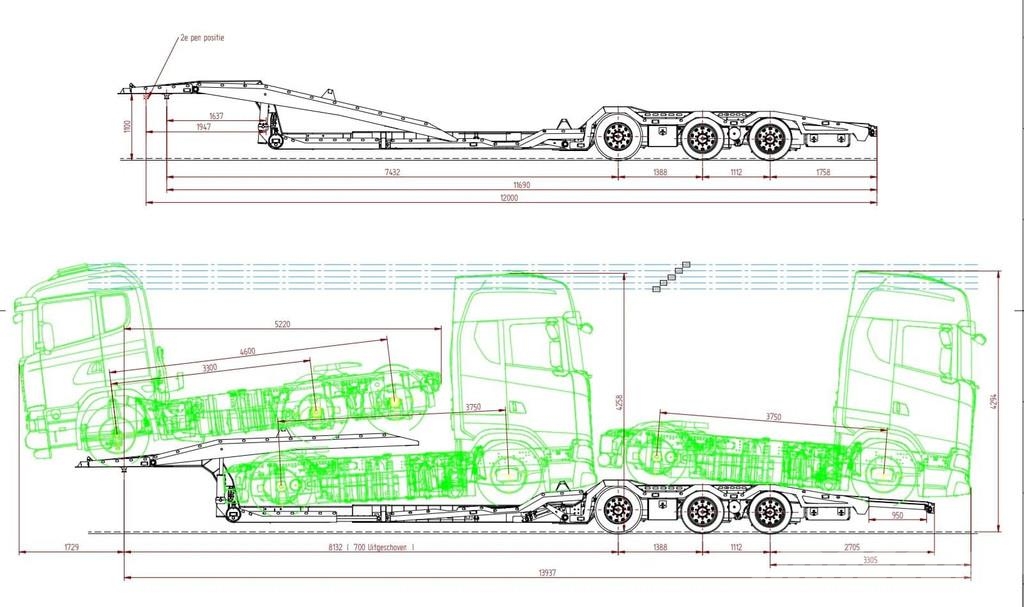  Diversen OB-12-24-T VTR OB-12-24-T - Trucktranspor Semirimorchi per il trasporto di veicoli