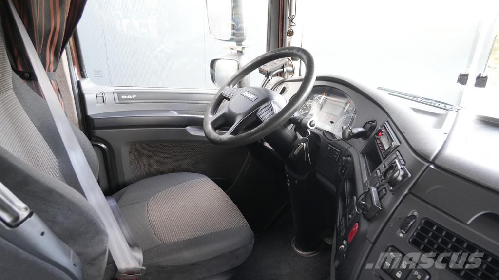 DAF XF 460 6x2 flatbed truck with Palfinger PK 50002-E Allterrängkranar