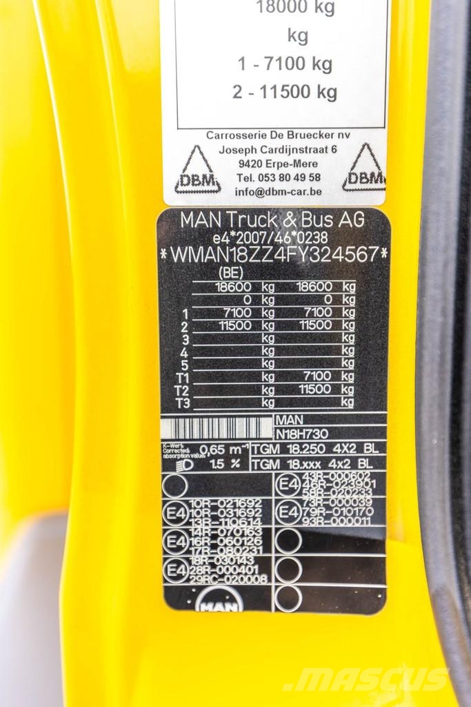 MAN TGM 18.250 BL + DHOLLANDIA 2T. Kofferaufbau