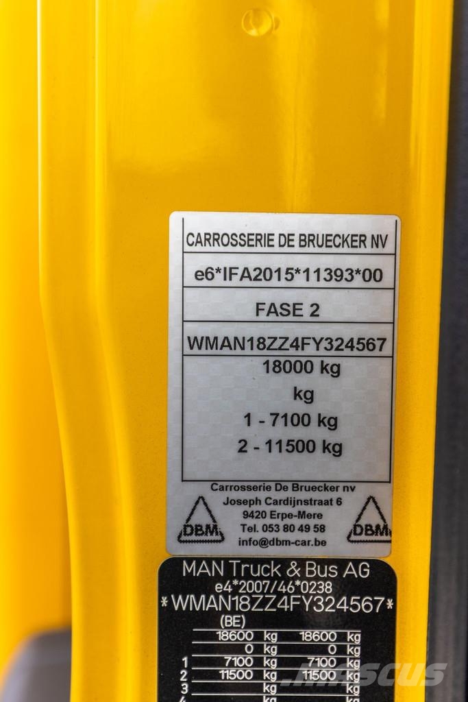 MAN TGM 18.250 BL + DHOLLANDIA 2T. Kofferaufbau