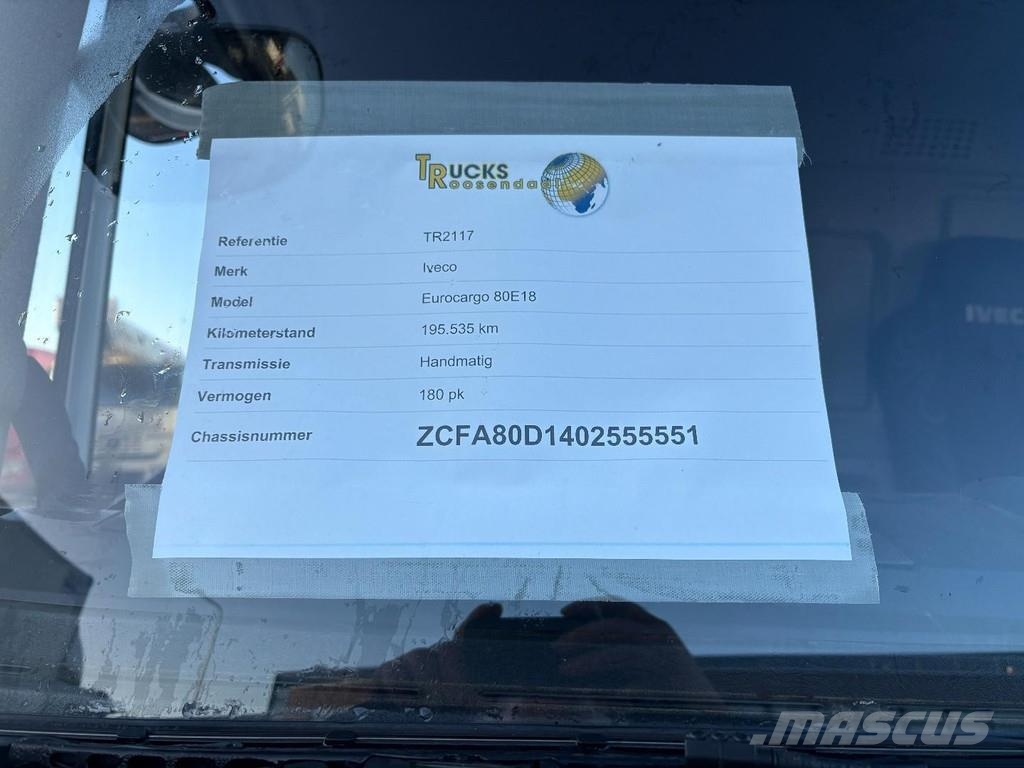 Iveco Eurocargo 80E180 + MANUAL + 8t + EURO 5 + 3 SEATS شاحنات ذات هيكل صندوقي
