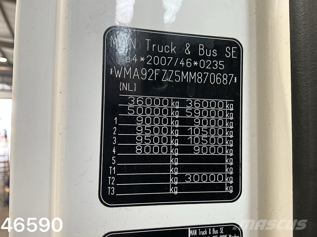 MAN TGS 35.430 8x4 HMF 19 Tonmeter Z-kraan Just 122.81 Konksliftveokid