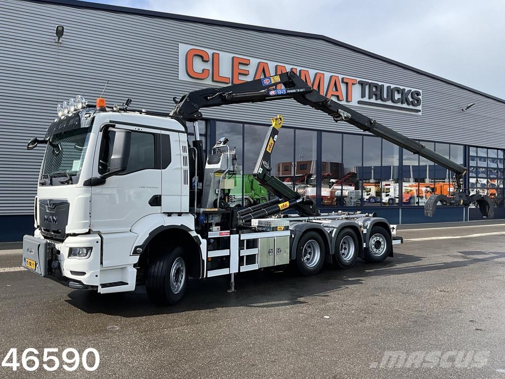 MAN TGS 35.430 8x4 HMF 19 Tonmeter Z-kraan Just 122.81 Konksliftveokid
