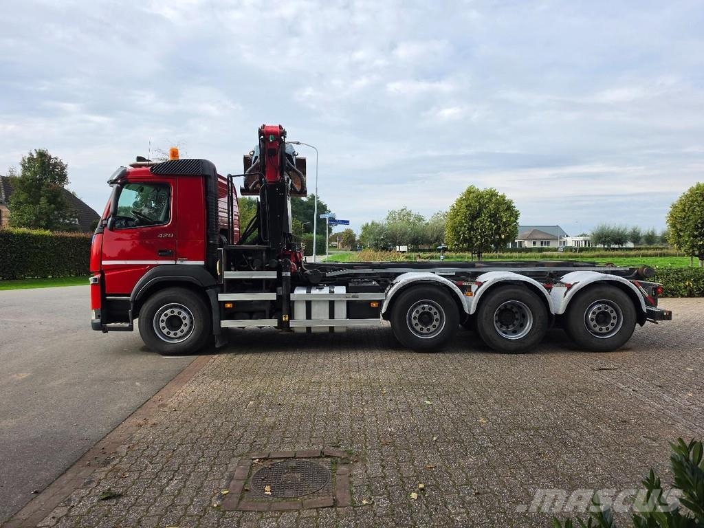 Volvo FM 420 8x2- Z-CRANE/REMOTE CONTROL!! ZERO EMISSION Hook lift trucks