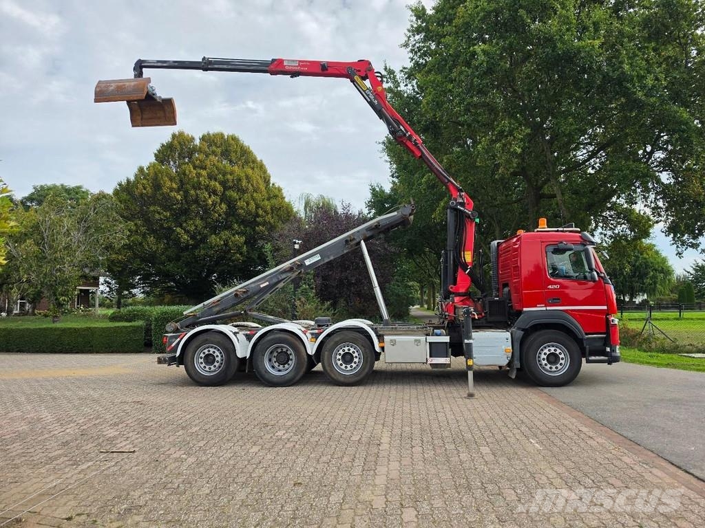 Volvo FM 420 8x2- Z-CRANE/REMOTE CONTROL!! ZERO EMISSION Hook lift trucks