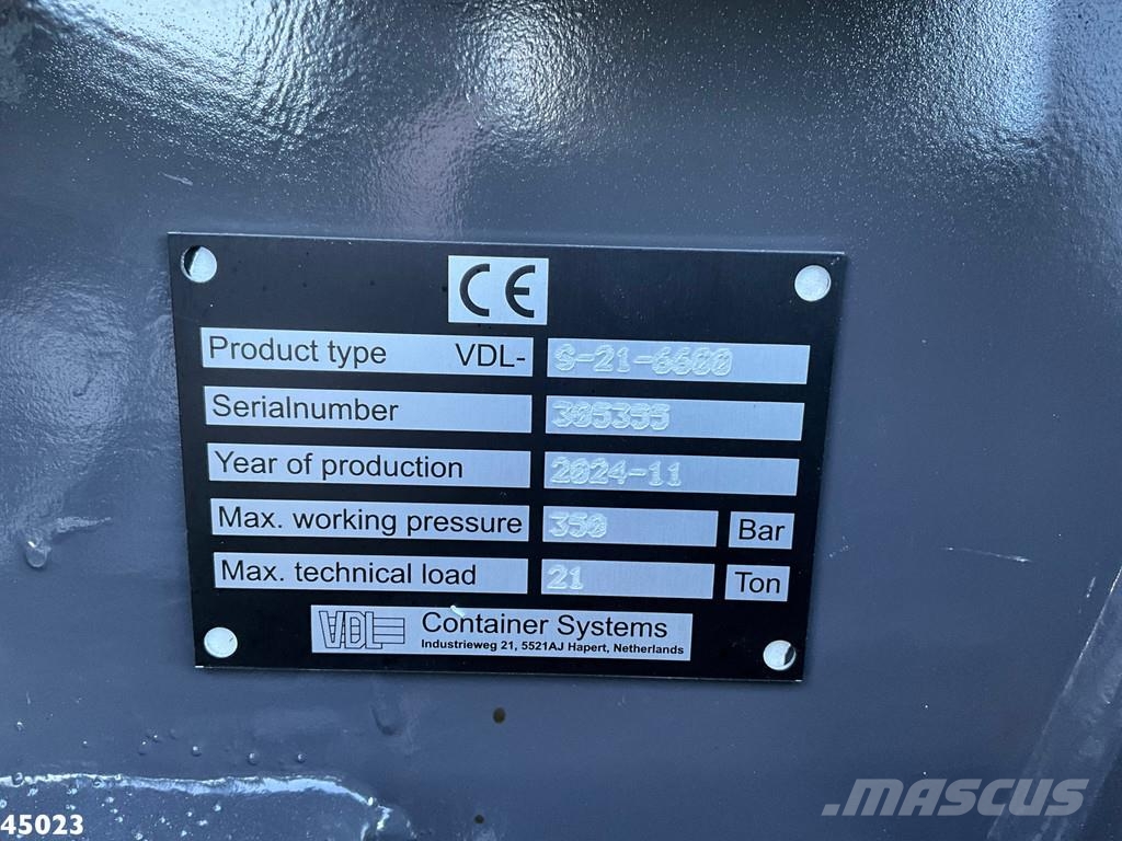 Mercedes-Benz Actros 2643 VDL 21 Ton haakarmsysteem Камиони с кран с кука