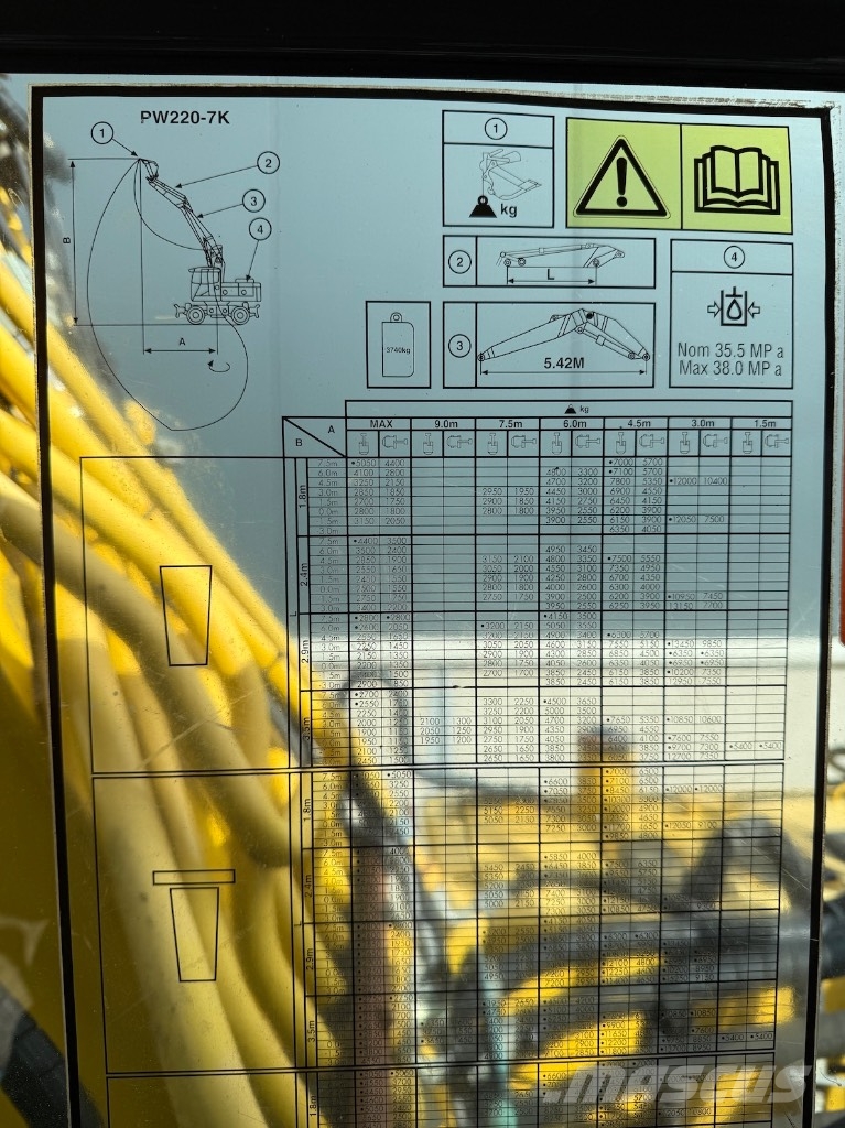 Komatsu PW 220-7 - PW 220 - PW 200 - PW 180 Wielgraafmachines