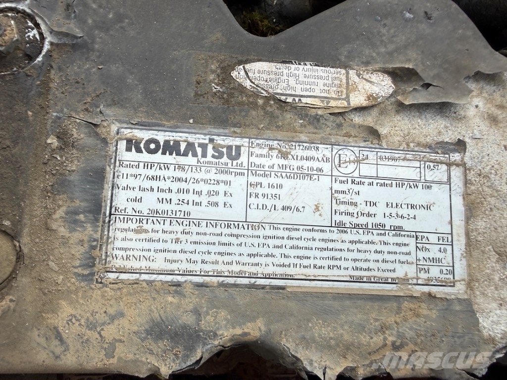 Komatsu PW 220-7 - PW 220 - PW 200 - PW 180 Wielgraafmachines