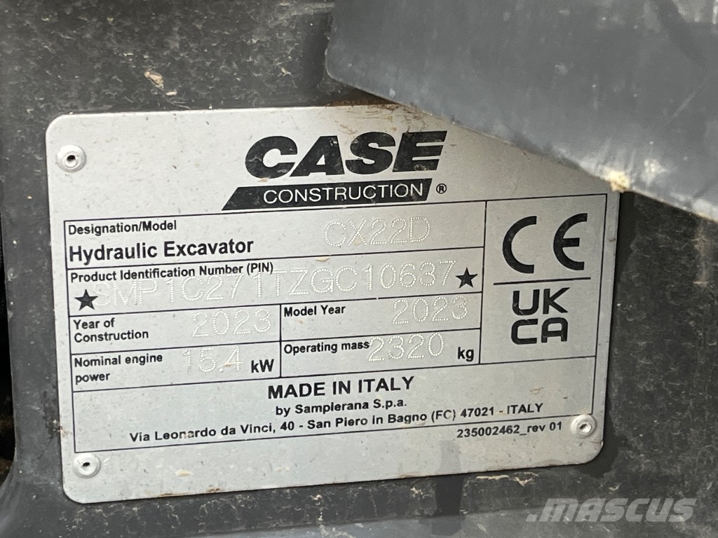 CASE CX 22 D Mini excavators < 7t (Mini diggers)