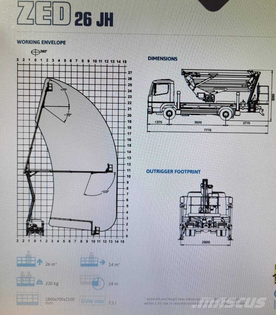 CTE 26JH トラック高所作業車