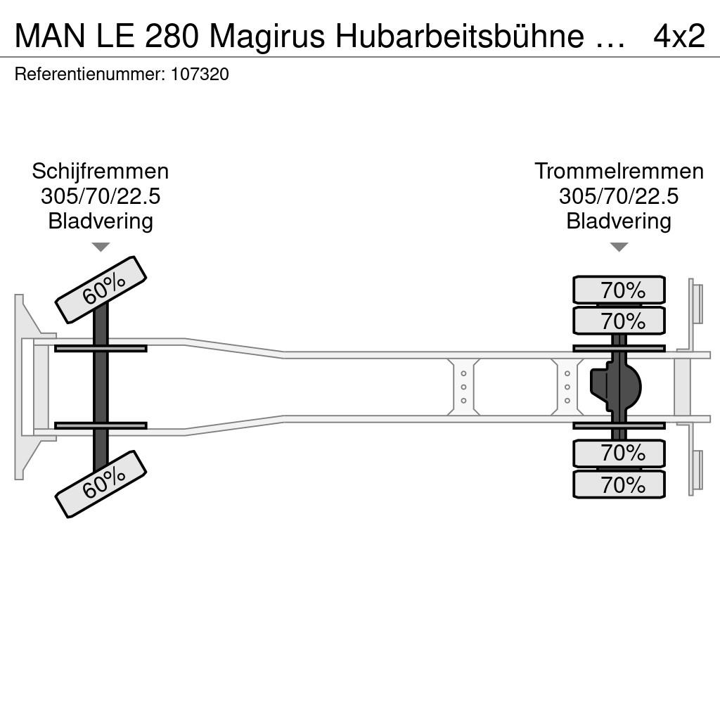 MAN LE 280 Magirus Hubarbeitsbühne Feuerwehr 25m Rettu Tuletõrjeautod