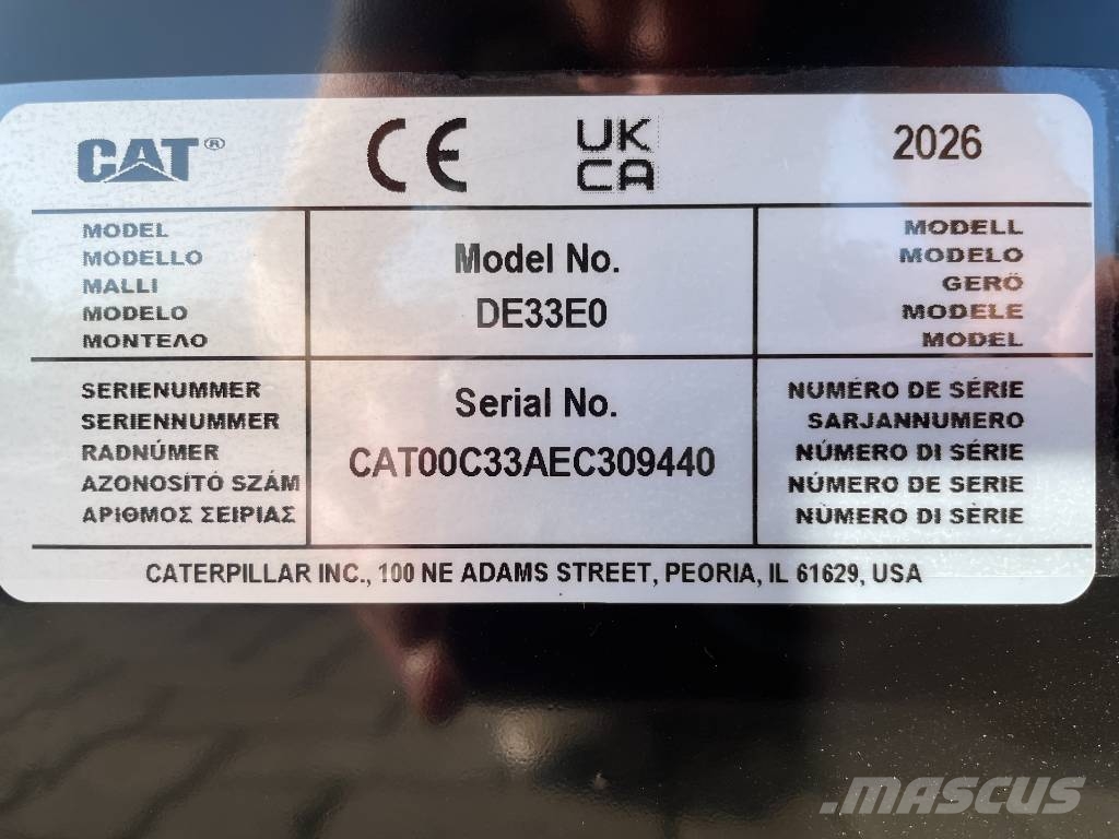 CAT DE33E0 - 33 kVA Generator - DPX-18004 Dizelski agregati