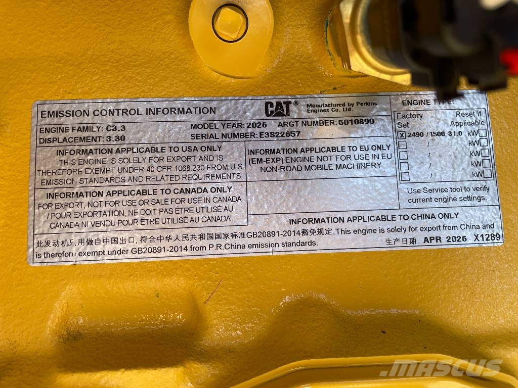 CAT DE33E0 - 33 kVA Generator - DPX-18004 Dizelski agregati