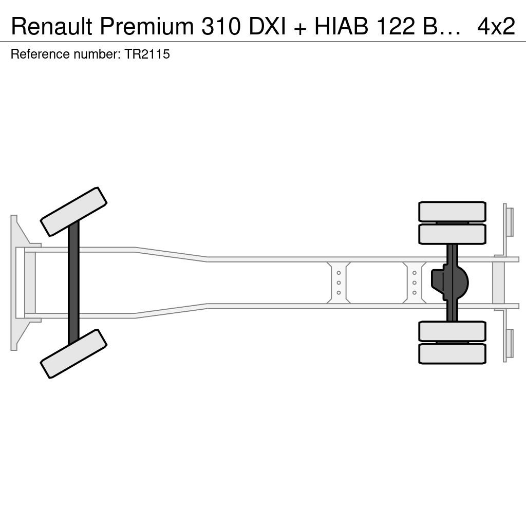 Renault Premium 310 DXI + HIAB 122 B---3X EXT. + REMOTE + Grúas todo terreno