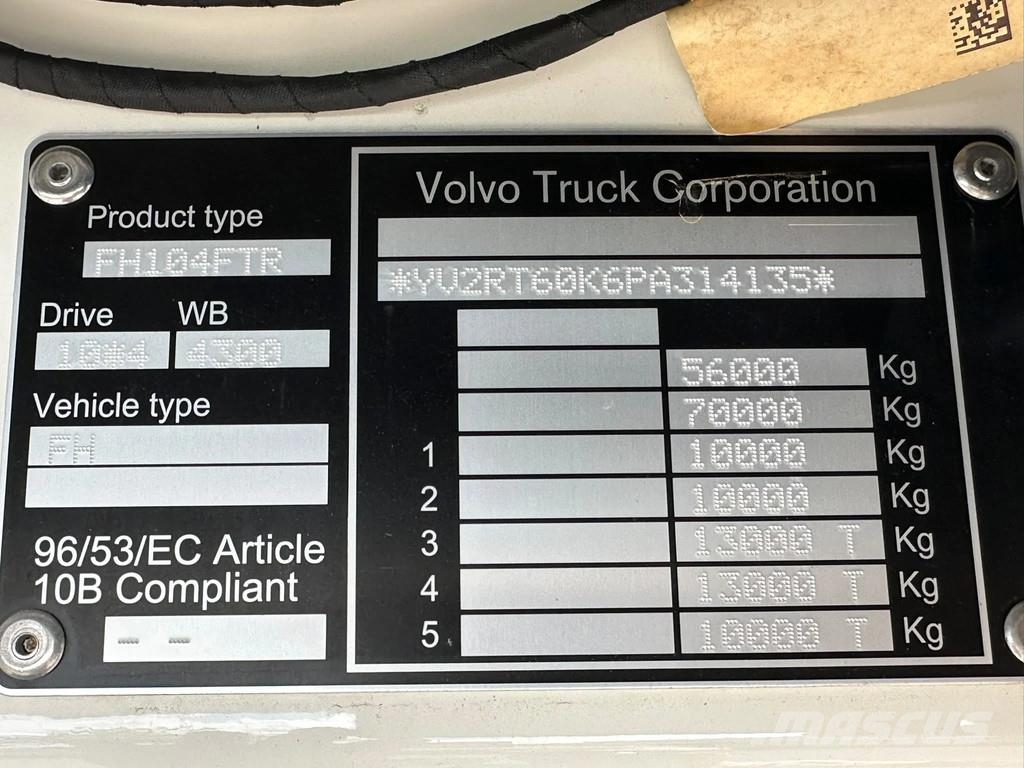 Volvo FH 540 10X4 TREKKER-BAKWAGEN + FASSI F 2150+L 816 全路面起重機/吊車