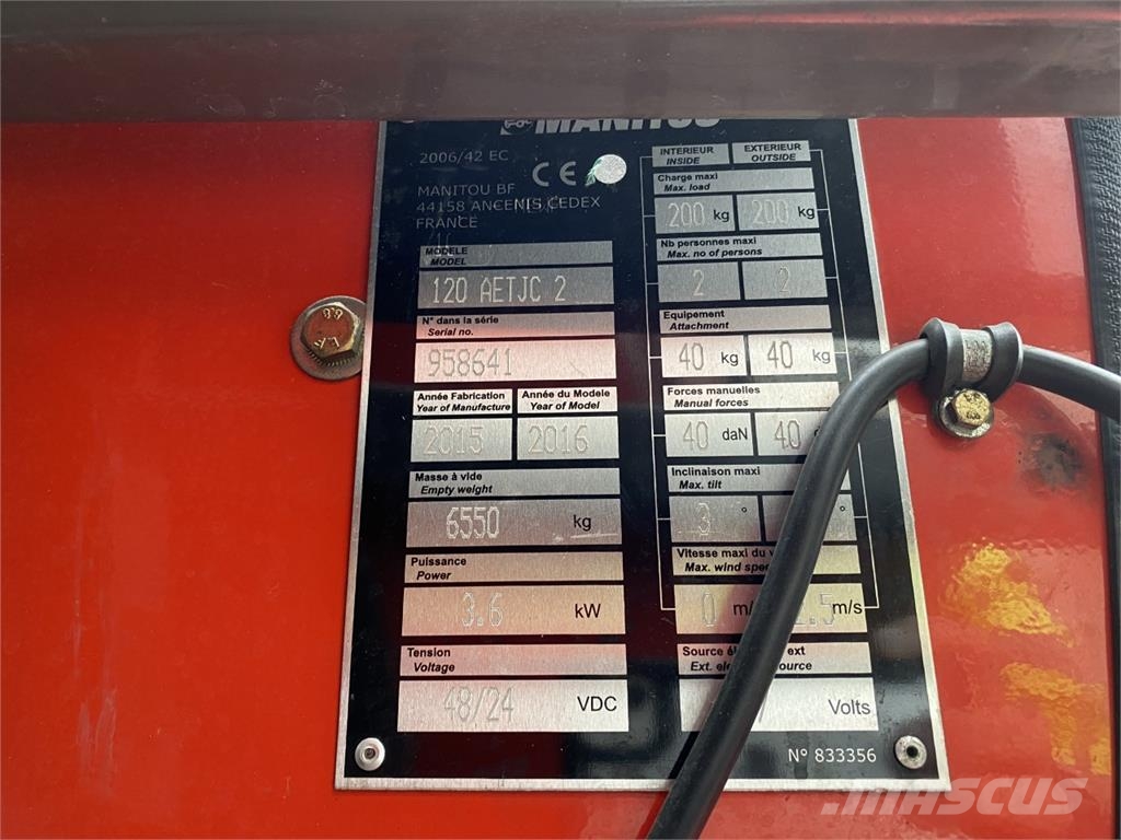 Manitou 120AETJ-COMPACT 3D Zglobne podizne platforme