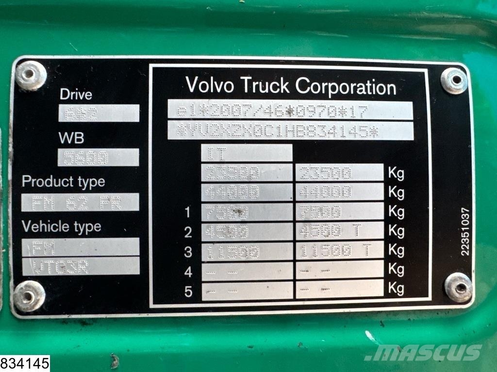 Volvo FM 450 6x2, EURO 6, Retarder, Standairco, Hydrauli مركبات النقل