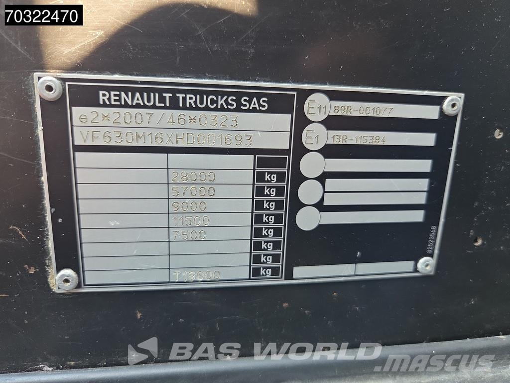 Renault C 380 6X2 Grua HMF 4020K-RC 6x Prolongas Mando con 平板式/側卸式卡車