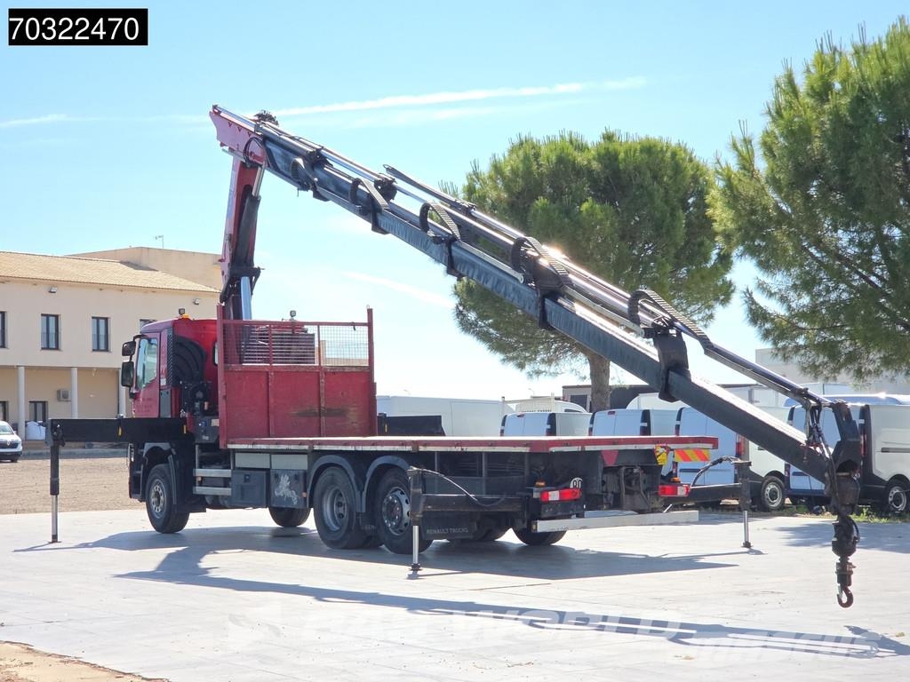 Renault C 380 6X2 Grua HMF 4020K-RC 6x Prolongas Mando con 平板式/側卸式卡車