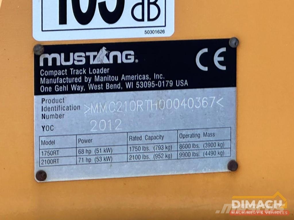 Mustang 2100RT joystick control - high flow - 908 hours - 輪胎式裝載機