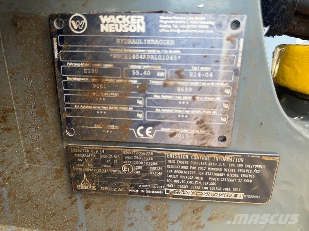 Wacker Neuson ET 90 Midi bagri 7t – 12t