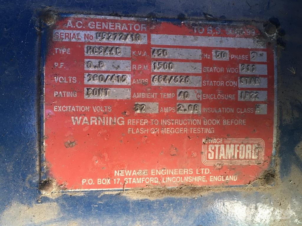 Detroit Diesel AMFORD HC544C GENERATOR 450 KVA USED Dīzeļģeneratori