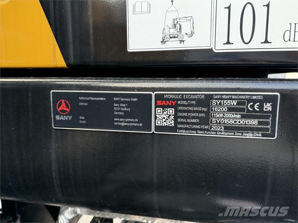 Sany SY155W Εκσκαφείς με τροχούς - λάστιχα