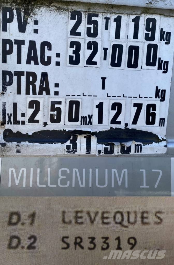 Leveques SR3319/MILLENIUM17 -Car Régie endommagé Gesloten opleggers