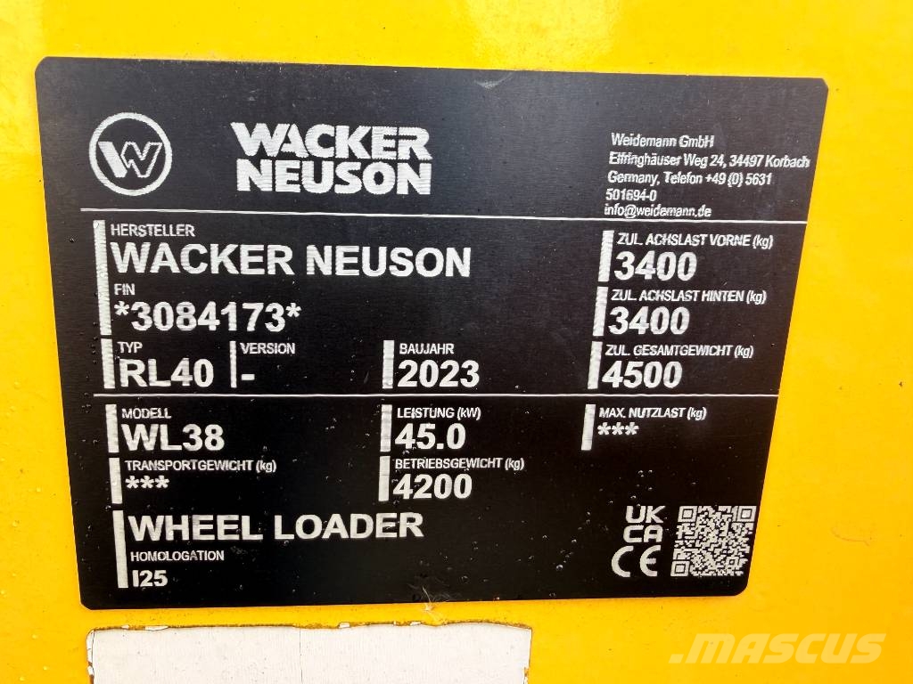 Wacker Neuson WL38 Læssemaskiner på hjul