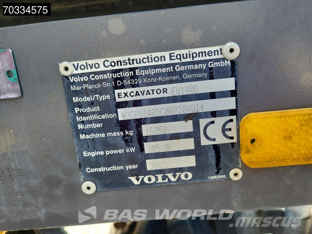 Volvo EW140 D Outriggers + Blade 旋轉式挖土機/掘鑿機/挖掘機
