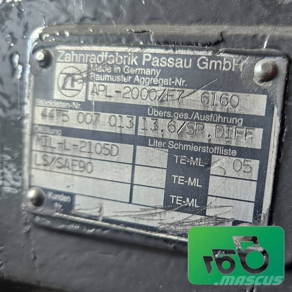 Fendt 716 Vario ZF APL2000/F7 Front Axle 4475407060 Chassis