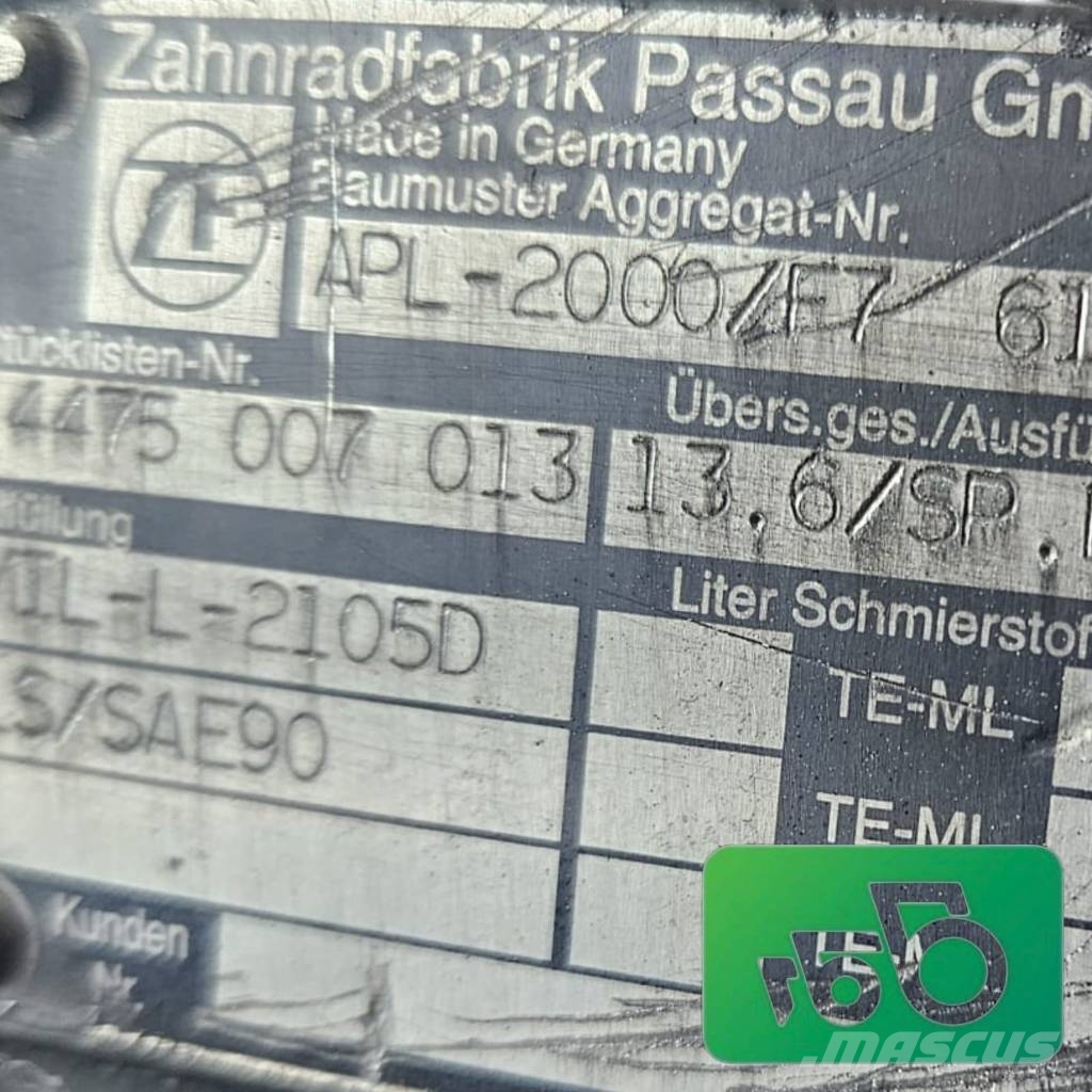 Fendt 716 Vario ZF APL2000/F7 Front Axle 4475407060 Chassis
