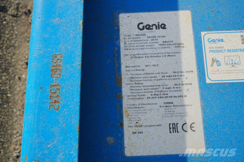 Genie GS 2646 | 2019 Nůžková zvedací plošina