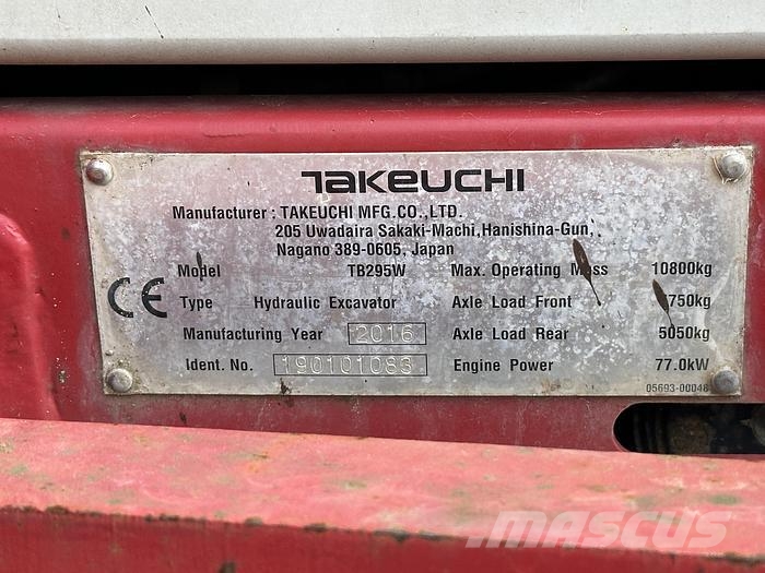 Takeuchi TB295W 轮式挖掘机