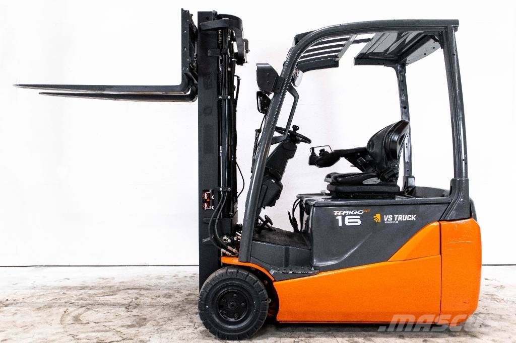 Toyota 8FBE16T, Containergående elmotvikt m nytt aggregat Електрически вилични кари-повдигачи