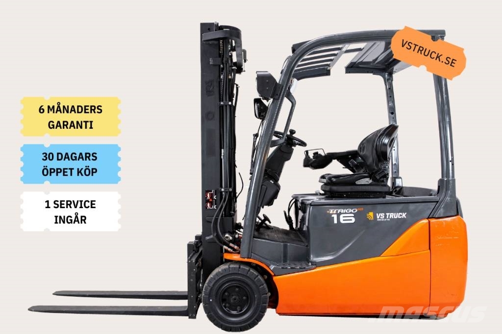 Toyota 8FBE16T, Containergående elmotvikt m nytt aggregat Електрически вилични кари-повдигачи