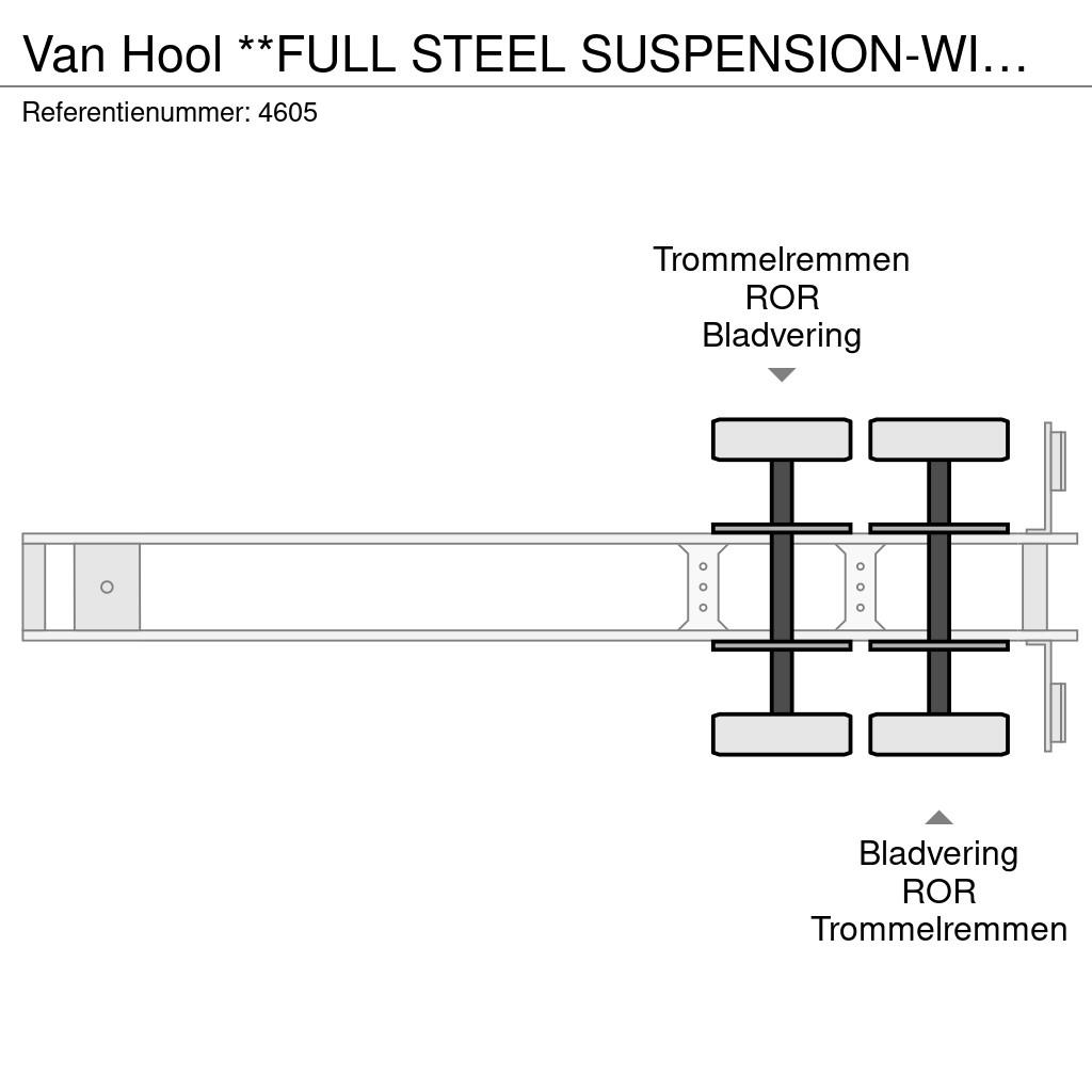 Van Hool **FULL STEEL SUSPENSION-WIDE SPREAD-BELGIAN TRAILE Curtainsiderauflieger