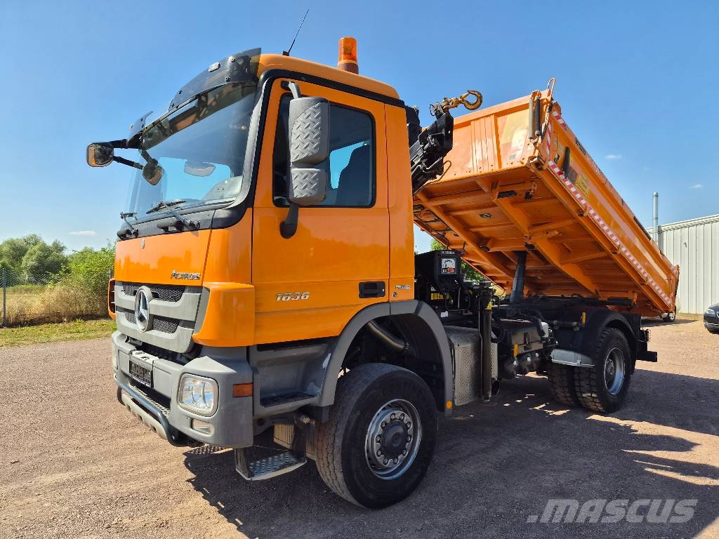 Mercedes-Benz Actros 1836 AK MP3 / 113.Tkm / Hiab XS099 HIDUO Savivarčių priekabų vilkikai