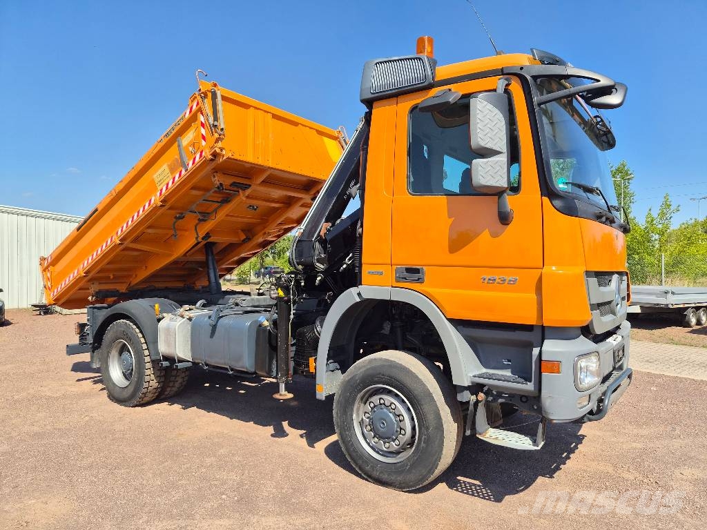 Mercedes-Benz Actros 1836 AK MP3 / 113.Tkm / Hiab XS099 HIDUO Savivarčių priekabų vilkikai