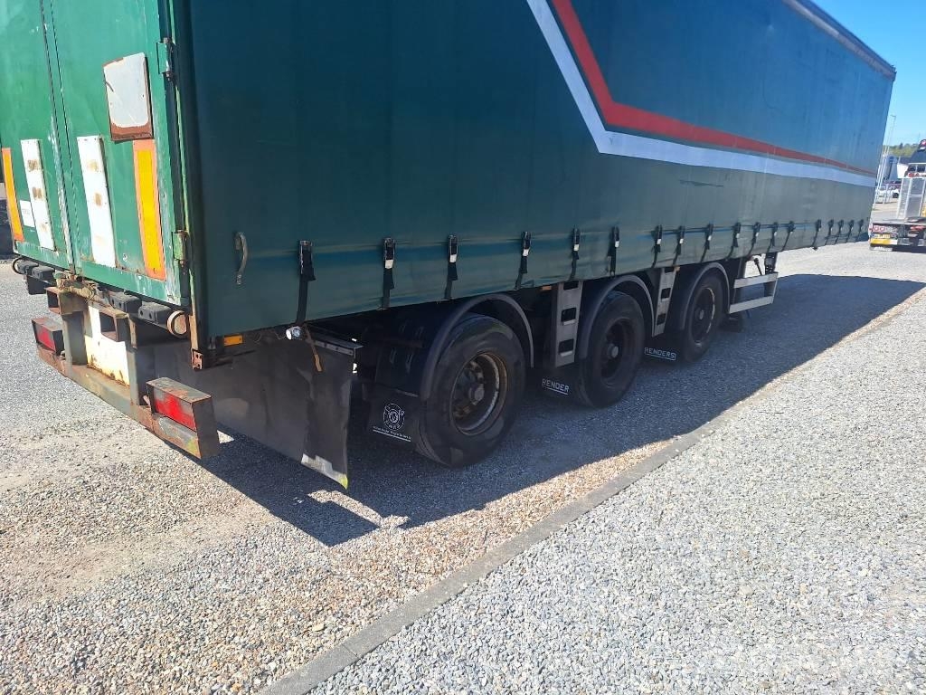 Renders 3 akslet gardintrailer Poluprikolice sa ceradom